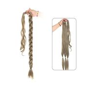 Cheveux Chignons Longue queue de cheval tressée avec cravate de cheveux 80 cm de long droite Wrap queue de cheval extension de cheveux doux synthétique morceau de cheveux chignon Chignon Postiche Chev