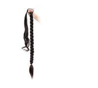 Cheveux Chignons Longue queue de cheval tressée avec cravate de cheveux 80 cm de long droite Wrap queue de cheval extension de cheveux doux synthétique morceau de cheveux chignon Chignon Postiche Chev