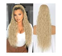 Cheveux Chignons Rallonge de queue de cheval ondulée longue synthétique de 26 "avec pince à cheveux à cordon de serrage chignon en queue de cheval for un usage quotidien des femmes Chignon Postiche Ch