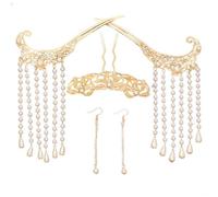 Cheveux chinois,Baguettes à cheveux vintage, coiffure Hanfu for femmes anciennes, épingle à cheveux à pompon, accessoires for cheveux, ensemble complet à collectionner