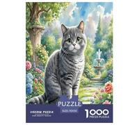 Cheveux Courts Britanniques 1000 Pièces Animaux Puzzle Défi Jouet Jeu Éducatif Décoration D'intérieur pour Adulte pour Enfants Cadeaux 70x50cm/1000pcs