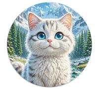 Cheveux Courts Britanniques 1000 Pièces Puzzle Convient Aux Adultes Et Aux EnfantsJeu D'Intelligence Pets Mignons Puzzle Rond Puzzles Classiques Bricolage Puzzle Puzzle pour Enfants