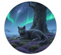 Cheveux Courts Britanniques Circulaire Puzzle Convient pour Adultes Et Enfants 1000 Pièces Pet Mignon Fun Défiant Jeu Éducatif Décoration Maison Unique (67.5x67.5cm)