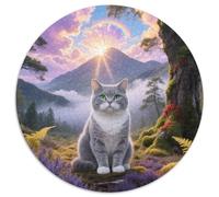 Cheveux Courts Britanniques Circulaire Puzzle Convient pour Adultes Et Enfants 1000 Pièces Pet Mignon Fun Défiant Unique Toy (67.5x67.5cm)