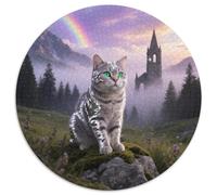 Cheveux Courts Britanniques Circulaire Puzzle Convient pour Adultes Et Enfants 1000 Pièces Pet Mignon Fun Défiant Décoration Maison Unique (67.5x67.5cm)