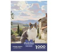 Cheveux Courts Britanniques Puzzles De 1000 Pieces pour Adultes Pet Chat Classiques Jeu D' Impossible, Le Cadeau Parfait 70x50cm/1000pcs