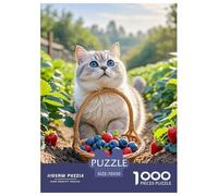 Cheveux Courts Britanniques Puzzles De 1000 Pièces pour Toute La Famille Mignon Pets Classiques pour Jeux Et Activités Familiales Stimulantes, Jeu Familial 70x50cm/1000pcs