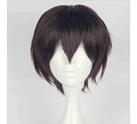 Cheveux courts bruns Bungou chiens errants Osamu Dazai Cosplay perruque Anime jeu cheveux carnaval Halloween fête perruques synthétique WIG-607E