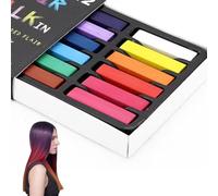 Cheveux craie 12 couleurs teinter des cheveux temporaires craie sûre craie pour enfants colorant temporaire de couleurs temporaires cadeaux colorés, super jouet pour enfants ＆ adultes halloween carna