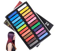 Cheveux craie 24 couleurs colorant temporaire colorant cheveux sûrs craie pour les enfants colorants temporaires de cheveux temporaires cadeaux colorés, super jouet pour les enfants ＆ adultes hallowe