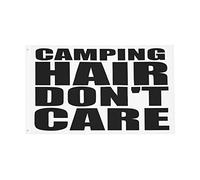 Cheveux De Camping, On S'En Fiche Bannière Solide Garden Flag Résistant Aux Intempéries Drapeau Pour Porche Pelouse Maison 90X150Cm