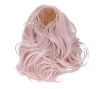 Cheveux de Poupée Articulés à Rotule, Cheveux de Poupée Naturels, Couleur Vive, Soie Douce 1/6 pour un Usage Quotidien (Rose crème)