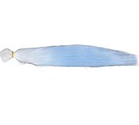 Cheveux de poupées Chasseur blanc dégradé bleu 30 cm lavable perruques douces pour les véhicules à main en ligne droite