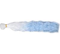 Cheveux de poupées épouvantail blanc bleu dégradé 30 cm lavable perruques douces pour les nuages d'ondes manuelles
