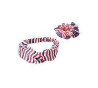 Cheveux du jour de l'indépendance européenne et américaine avec drapeau national, bandeau, bandeau à rayures, couvre-chef cercle gros intestin