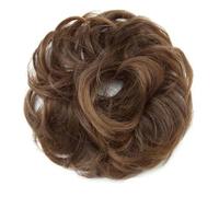 Cheveux élastiques synthétiques Chouchou Bouclés Chignons Corde de Cheveux Chignon Bouclé Clip dans les Extensions de Queue de Cheval de Cheveux-6T27-mince-Chine