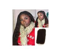 Cheveux humains en vrac for tresses afro crépues et bouclées, 50 g/paquet, for extensions de micro-locs Wear and Go(Black Brown,18inch)