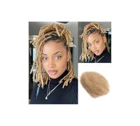 Cheveux humains en vrac for tresses afro crépues et bouclées, 50 g/paquet, for extensions de micro-locs Wear and Go(Dark blonde,12inch)