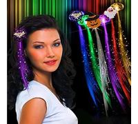 Cheveux LED, Pince à Cheveux Lumineuse LED,lampe à LED lampe à cheveux fée lampe à cheveux fibre optique 7 couleurs Accessoires de Cheveux de Noël pour Femmes (20 paquets)