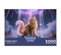 Cheveux Longs Britanniques Puzzle 1000 Pièces Détente & Relaxation Chat Mignon Illustration Colorée pour Adultes Et Enfants À Partir De 14 Ans38x26cm/1000pcs