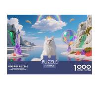 Cheveux Longs Britanniques Puzzle 1000 Pièces Jeux Éducatif Défi Jouets Cadeaux Chat Mignon Puzzle Difficile Impossible pour Adultes pour Enfants À Partir De 14 Ans38x26cm/1000pcs