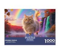 Cheveux Longs Britanniques Puzzle De 1000 Pièces pour Adultes Détente & Relaxation Chat Mignon Puzzle De Qualité Supérieure Enfants Dès 14 Ans38x26cm/1000pcs