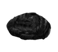 Cheveux Mono Npu - perruque toupet for hommes, prothèse capillaire Fine et Durable, 6 pouces, faite à la main, système de remplacement de cheveux humains indiens Perruques quotidiennes(#1)