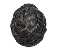 Cheveux Mono Npu - perruque toupet for hommes, prothèse capillaire Fine et Durable, 6 pouces, faite à la main, système de remplacement de cheveux humains indiens Perruques quotidiennes(#1B30)