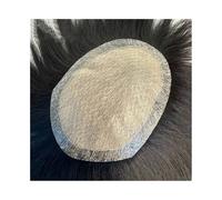 Cheveux Postiche for homme, base en soie respirante, PU autour des prothèses capillaires masculines, postiches en cheveux humains Perruques quotidiennes(18cmx20cm)