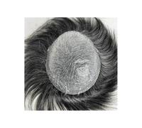 Cheveux Postiche for homme en cheveux humains, sans colle, fin de 0,08 mm Perruques quotidiennes(1B40#,7x9)
