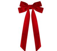 Cheveux pour Filles - Décoration D'Intérieur En Ruban Velours,12 Pièces Cheveux Rouges Décoration De Fête,pour Nouvel An Mariage Vacances Chambre Porte Fenêtre Escalier Cheminée Porche