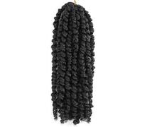 Cheveux pré-torsadés Passion Twist avec extrémités bou s, tresses courtes au crochet à ressort de 10 pouces, extensions de cheveux synthétiques tressés bohèmes for femmes(Color 2)