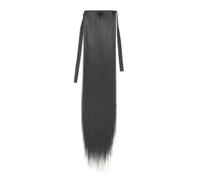 Cheveux synthétiques 22 "Long Clip droit en queue de cheval naturel comme cheveux humains Super Long soyeux pince droite Extensions(137-1B)