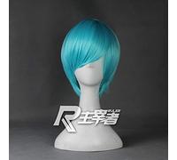 Cheveux synthétiques courts mélange bleu droit l'épée danse Touken Ranbu Ichigo Hitofuri Cosplay perruque complète Peruca Anime Costume perruques KUZZ7855