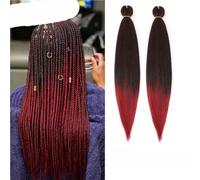 Cheveux synthétiques doux pour tresses jumbo courtes pour enfants, extensions de cheveux raides pré-étirés de 12/16/20/26/30 pouces - T1B-BG-12INCHES-8Pcs/Lot