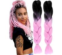 Cheveux synthétiques OMBRE tresses dreadlocks droites, 60 cm, ombre, matériel synthétique de haute qualité