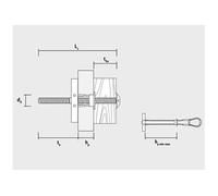 Cheville à bascule rapide pour corps creux BT Plus M8 zinguée - Ø 18 mm - Boite de 20 - CELO - 9Y8BTP G
