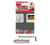 Cheville à crochet TOX Pirate Barbossa-L avec écarteur. Blisters Barracuda - 4 pièces - 51701061