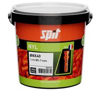 Cheville à expansion nylon avec collerette 8 x 40 seau de 300 pièces SPIT 060137