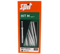 Cheville à frapper clou-vis inox HIT M 8x60/30P A2 boîte de 50 - SPIT - 060108