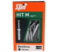 Cheville à frapper HIT M 6 x 65 / 40 P boîte de 100 SPIT 050122