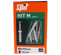 Cheville à frapper - SPIT - HIT-M P - Nylon - 8x90/60P - Boîte de 50