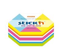 Cheville à notes adhésives en forme d'hexagone | 250 feuilles - Fabriqué en papier - Assortiment de couleurs fluo - Dimensions 6,08 x 7,02 cm - Mimbek