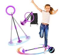Cheville Balle De Saut, Anneau de Saut Clignotant pour Enfants, , Pliable Jouet d'Anneau de Saut de Cheville, Coloré Anneau de Saut Clignotant pour les garçons et les filles âgés de 5 6 7 8 9 10 ans
