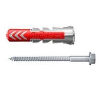 Cheville bi-matière avec vis Fischer DuoPower pour matériaux de construction 10x50 mm, 25 pièces