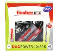 Cheville bi-matière Duopower avec vis Fischer - Diamètre 10 mm - Vendu par 50