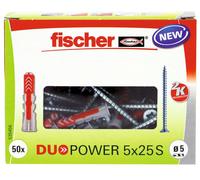 Cheville bi-matière Duopower avec vis Fischer - Diamètre 5 mm - Vendu par 50