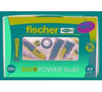 Cheville bi-matière Duopower Fischer - Diamètre 8 mm - Vendu par 100