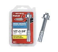 Cheville cale à tête rouge 1,27 cm x 9,5 cm 10CT