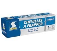Cheville Clous Vis à Frapper Semin, 6 x 40 mm, Boite de 200